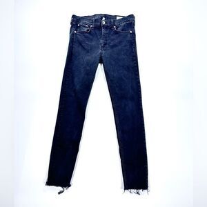 Rag and bone black skinny leg stretch jean 30